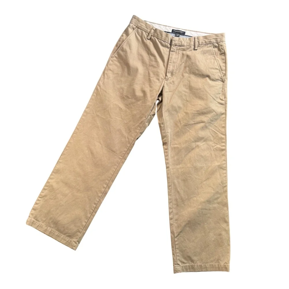 Banana Republic‎ Dawson Chino Mens 33x29 Tan Khaki Straight Leg Pants Old Money